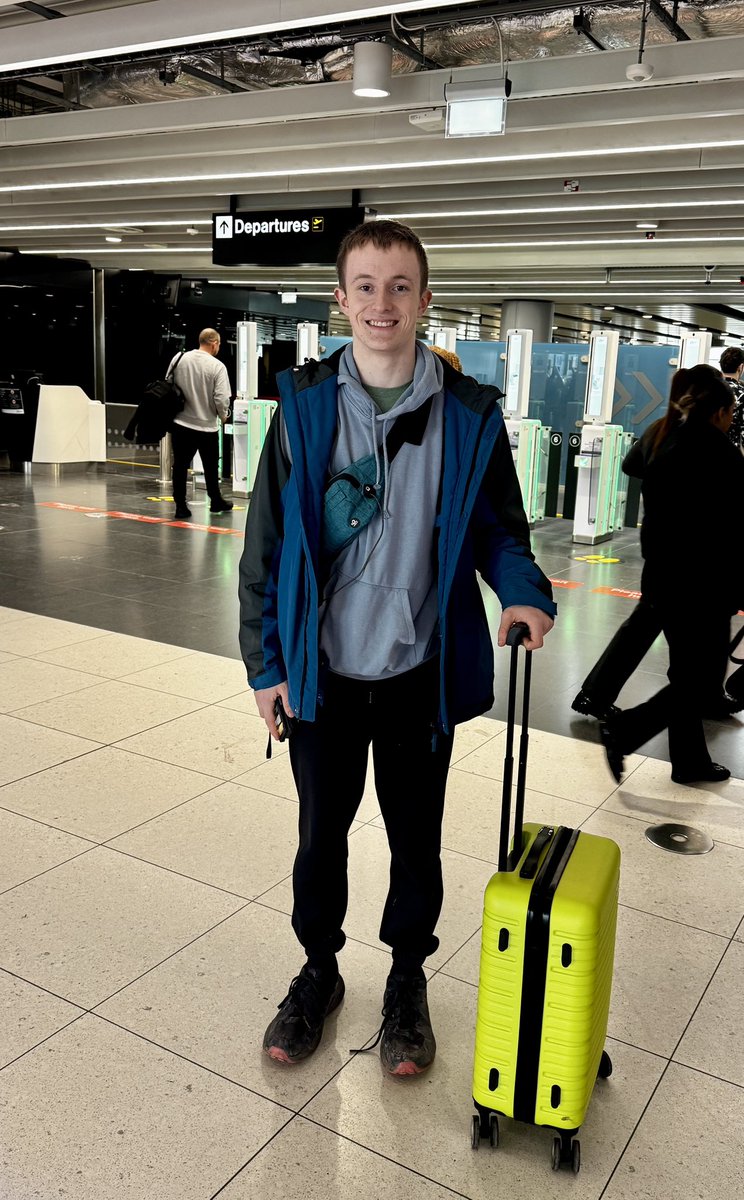 And there he goes. First solo foreign trip. Hoping he has a great time!