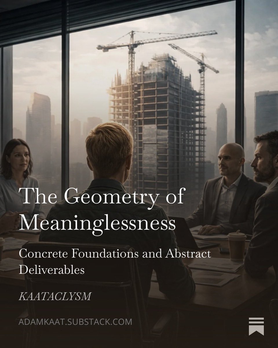 kaatadam's tweet photo. Weekly meetings, skyscraper construction and the search for meaning. There is something interesting to be found in even the most mundane corporate traditions. Enjoy. 

https://t.co/SSv40U78rt https://t.co/6NeVqmyORS