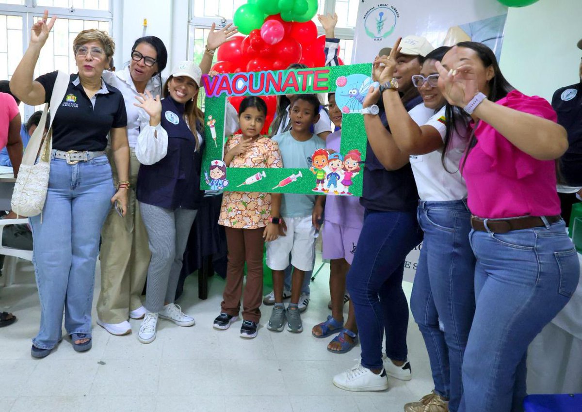 Bolívar da pasos firmes en vacunación 💪

Iniciamos en Turbaco las acciones contra el dengue, priorizando a menores 9 años y 4° de primaria. Serán 1.504 dosis gratuitas en esta primera fase, como parte de una estrategia integral de la mano de <a href="/MinSaludCol/">MinSalud Colombia 🇨🇴</a>.

Para el esquema