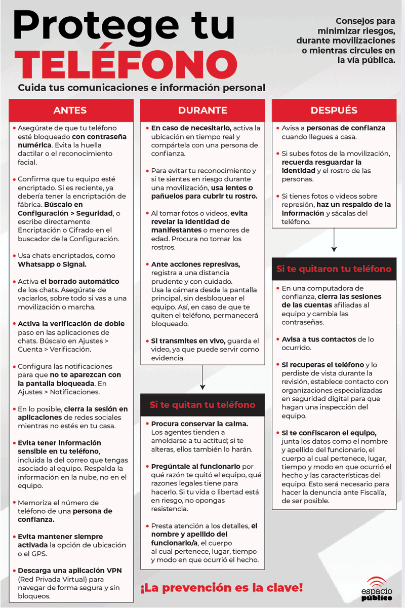 espaciopublico's tweet photo. La protección de los teléfonos y la información personal es crucial para los periodistas, infociudadanos y defensores de derechos humanos en Venezuela | #22feb https://t.co/tNmGmdd47Y