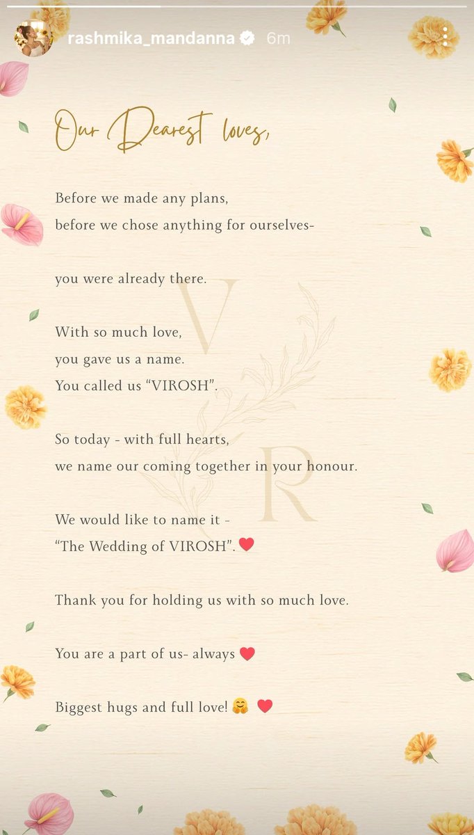 I’ve been waiting for this moment forever, and now that it’s actually happening… I can’t even process it 😭 We really manifested this. I’m shaking, crying, and smiling all at once. It’s official, guys 😭❤️

#VijayDeverakonda #RashmikaMandanna #Virosh