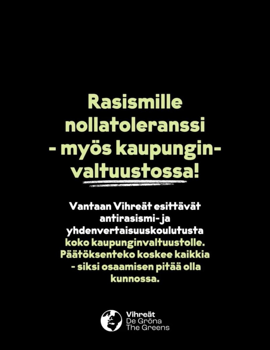 Aiheutin viime valtuustossa kohun. Tai no vassari. Mutta, Vihreät jäivät huomiotta. Omat tuki. Siksi tämä typerä wokeyritys. #Haittamaahanmuutto <a href="/persut/">Perussuomalaiset</a> <a href="/VantaanKaupunki/">Vantaan kaupunki</a> <a href="/JaniMakelaFi/">Jani Mäkelä</a> <a href="/willerydman/">Wille Rydman</a> <a href="/RoniArvonen/">Roni Arvonen</a>