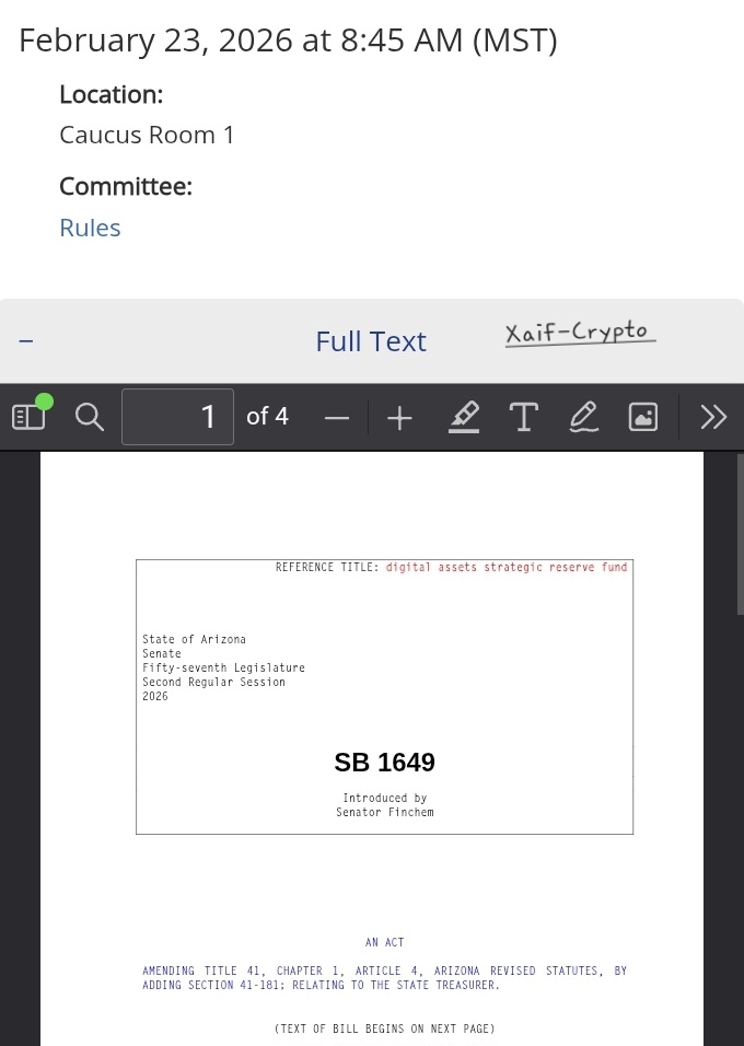 🚨 UPDATE: $XRP Reserve Bill Hearing – Feb 23 🤯

When governments move on-chain, they need speed, liquidity And rails that scale.

$XRP was built for state-level flow.