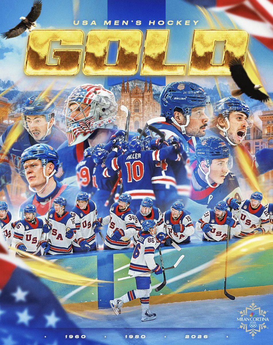 timothysykes's tweet photo. Congrats to everyone involved in this MASSIVE #USAHockey victory...it's all about teamwork so we celebrate not only #jackhughes but ALL the team members who made this gold medal possible! Our first gold in 46 years, crazyyyyyyyyyyy! #WinterOlympics2026 https://t.co/kQwvmbVbDg