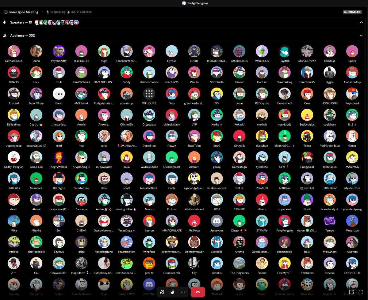 What a nice catchup at Inner Igloo meeting, some alphas being shared...

Proof of inner igloo <a href="/pudgypenguins/">Pudgy Penguins</a>