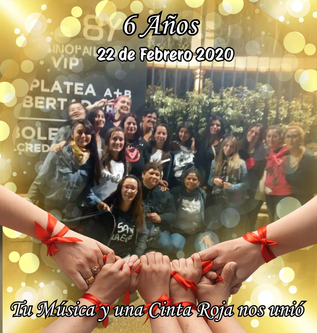Las 1ras fotos nunca son perfectas.
Pero son  poderosas. No estamos todas, algunas tomaron otros caminos.
22 de Febrero  2020.
Nos reconocimos x una cinta roja en la muñeca.Esa noche cantamos,soñamos, reímos y lloramos de emoción.
#6Años
#TodoEmpezóConUnaCintaRoja
<a href="/AlejandroSanz/">Alejandro Sanz</a>