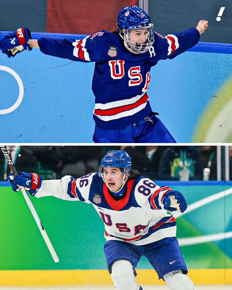 Megan Keller 🤝 Jack Hughes 

Winning gold for Team USA in OT 🥇