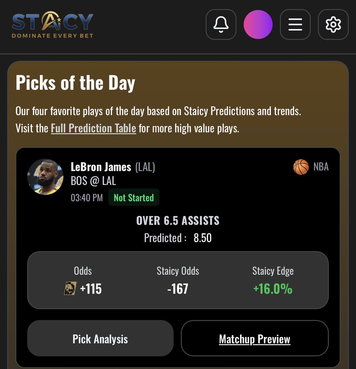 beanstockbets's tweet photo. LBJ over 6.5 assists 👀

Worth a punt at these odds!

https://t.co/SqyQ5kVuDA https://t.co/J2SfFhTG0C