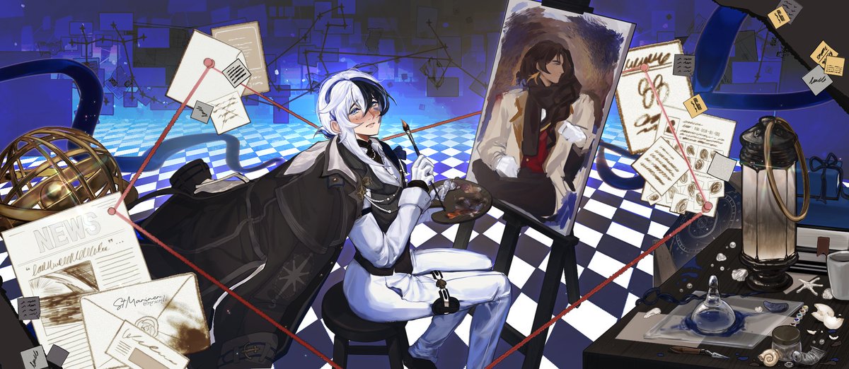 Abel ✧ my OC
#OC #drawing #digitalart

「 Stroke after stroke and the shapeless blob of colors transforms into a lush braid. He was too focused on the process and completely lost himself in thoughts and didn't hear the sound of the footsteps...」