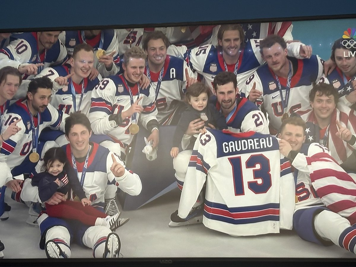 MikeDogg54's tweet photo. Johnny Gaudreau!!! What a moment!! #USA #WinterOlympics2026 #GoldMedal https://t.co/ANASLHMJWo