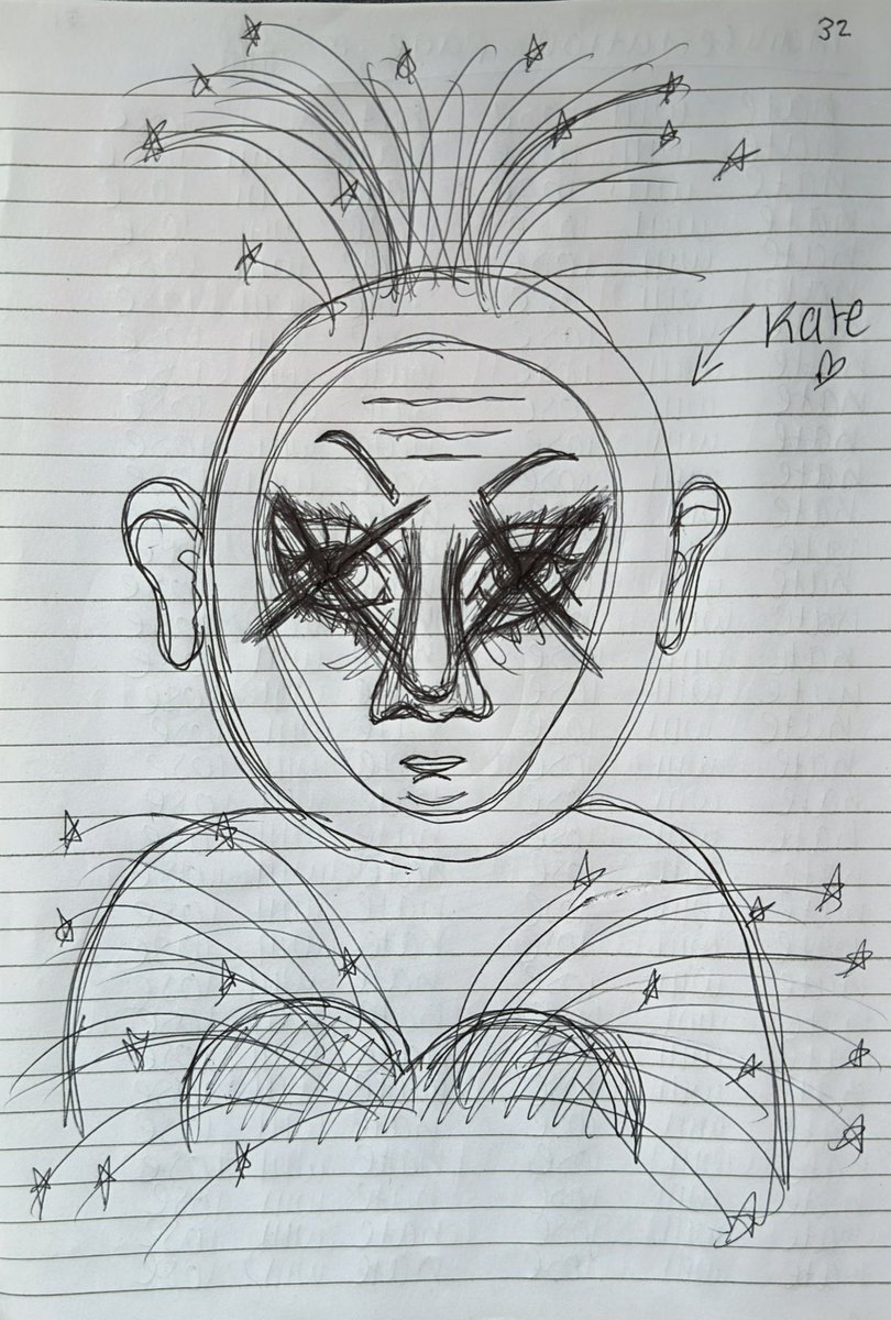 <a href="/thekatebutch/">Kate Butch</a> this is the drawing I did of you in my journal after I got eliminated, do you love it and can I put it on a t-shirt ??