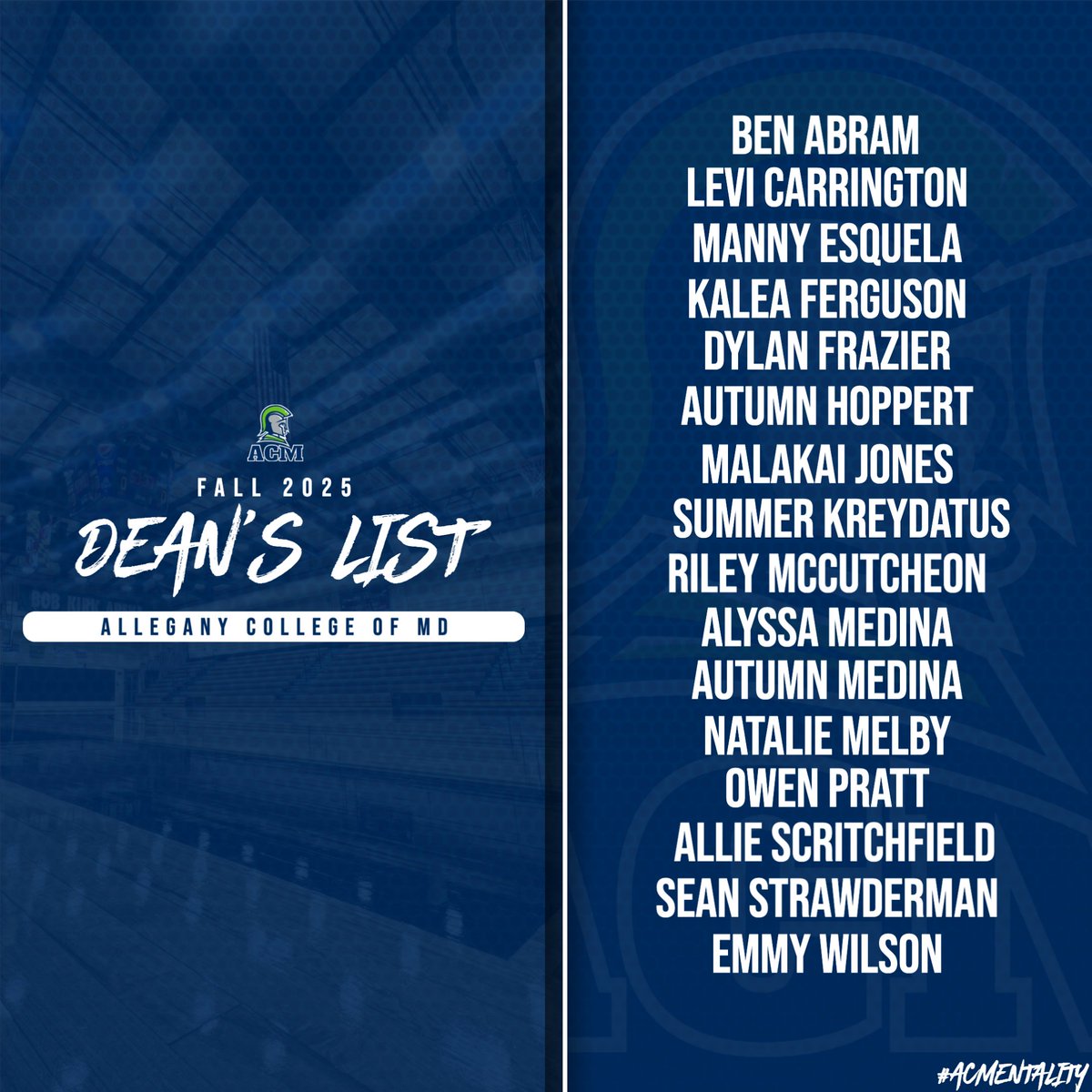 Congrats to Fall 2025 Dean’s List student‑athletes! 

These Trojans earned a 3.8+ GPA competing as full‑time athletes: Ben A., Levi C., Manny E., Kalea F., Dylan F., Autumn H., Malakai J., Summer K., Riley M., Alyssa M., Autumn M., Natalie M., Owen P., Allie S., Sean S., Emily W.