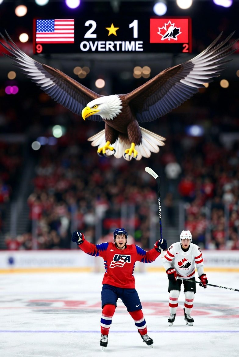 catturd2's tweet photo. 46 years after the miracle on ice, the USA wins gold again. https://t.co/BDot0bZFYU