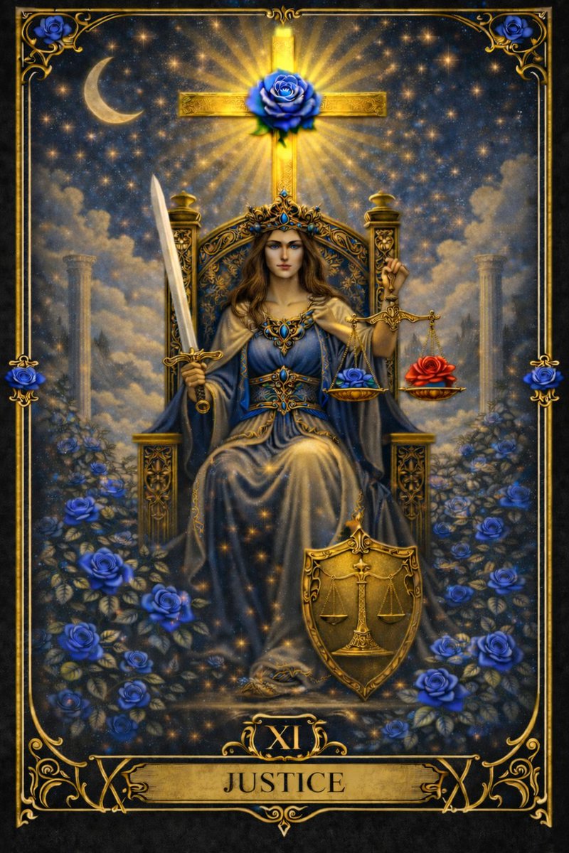 オリジナル ローゼンタロットより XI｜正義 ― Justice 静かに向き合え