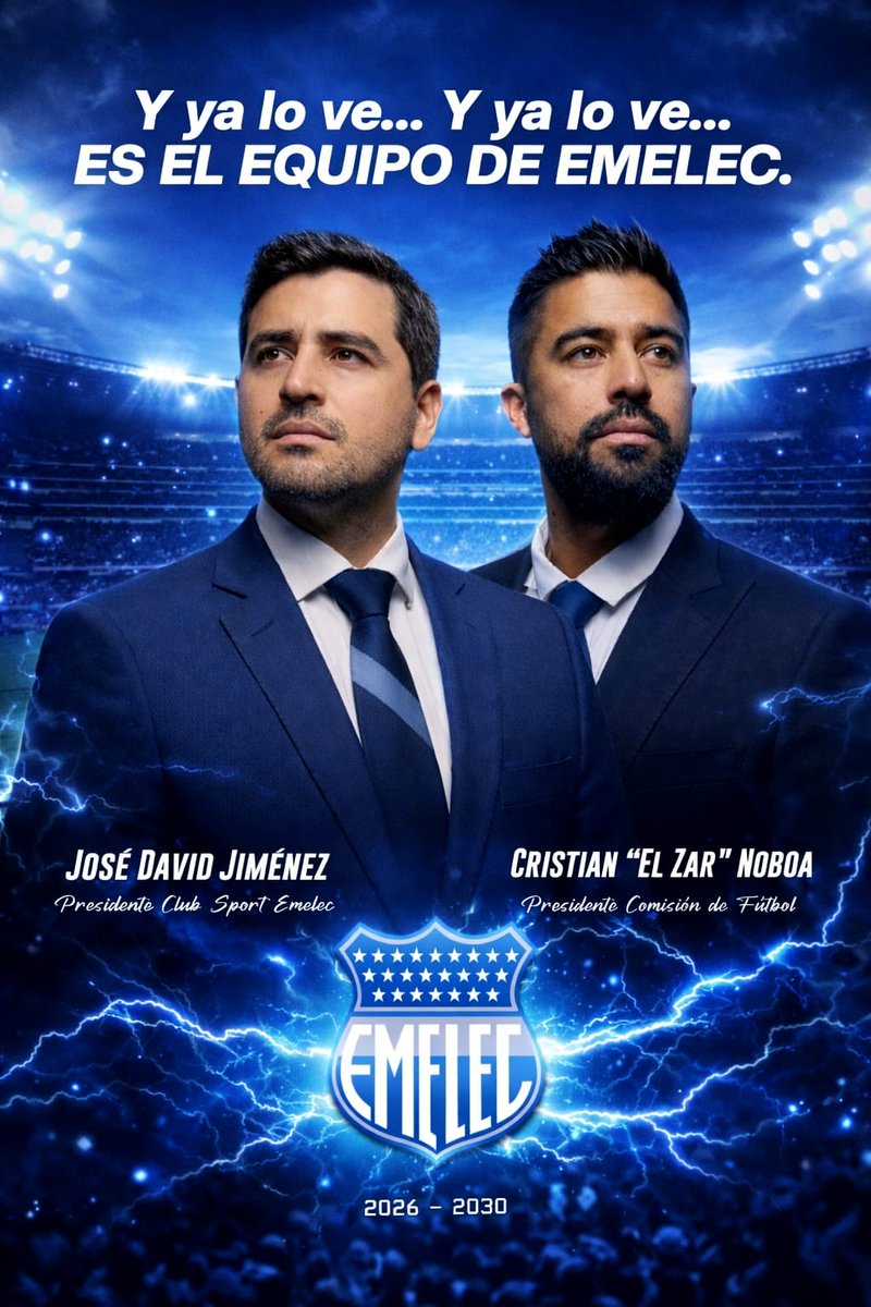 De parte de la organización, expresamos nuestras más sinceras felicitaciones a José David Jiménez y Cristian Noboa, por asumir la presidencia de nuestra querida institución.

Confiamos plenamente en que su liderazgo, compromiso y visión marcarán una nueva etapa.