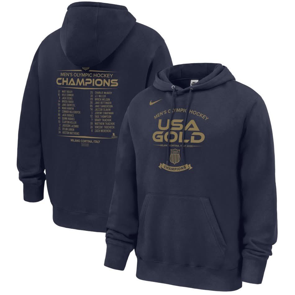 Beniben95's tweet photo. @NHL Double gold for US hockey at the Olympics! The USA men knock off Canada for their first gold since 1980. Apparel items as well as some autographed pucks, mini-sticks, and photos are up on the site: 
https://t.co/cG3Id5UNgL 

#GoldMedal #hockey #Olympics2026 #CANUSA #USA https://t.co/Rw9rShwF7J