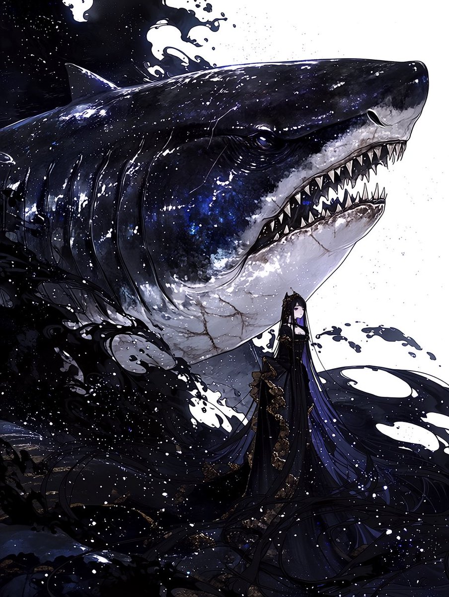 鮫がバズって1万いいね行くとは夢にも思わなかったので在庫がない…🦈