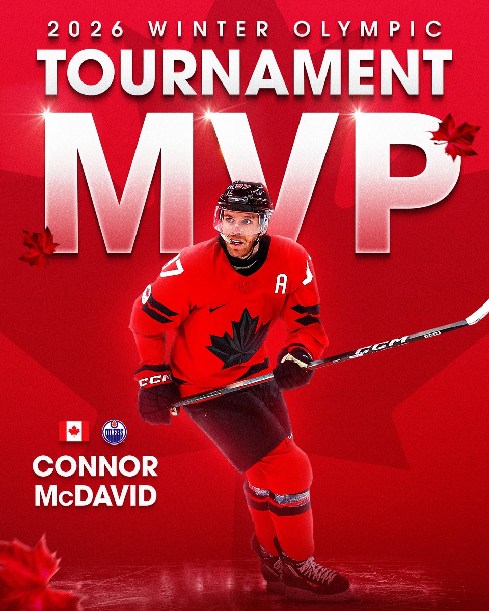 Connor McDavid is your #MilanoCortina2026 #WinterOlympics MVP!! 🍁