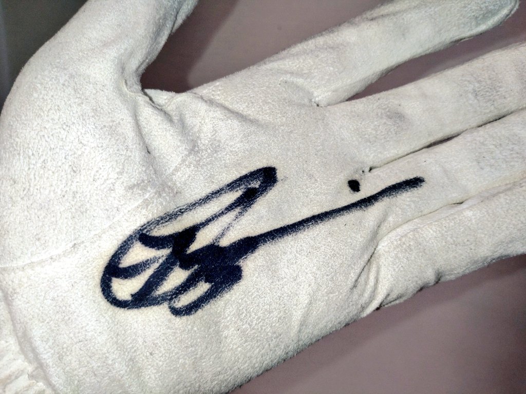 尾崎健夫 #ジェット尾崎 直筆サイン入り実使用グローブ 25cm】コチラは