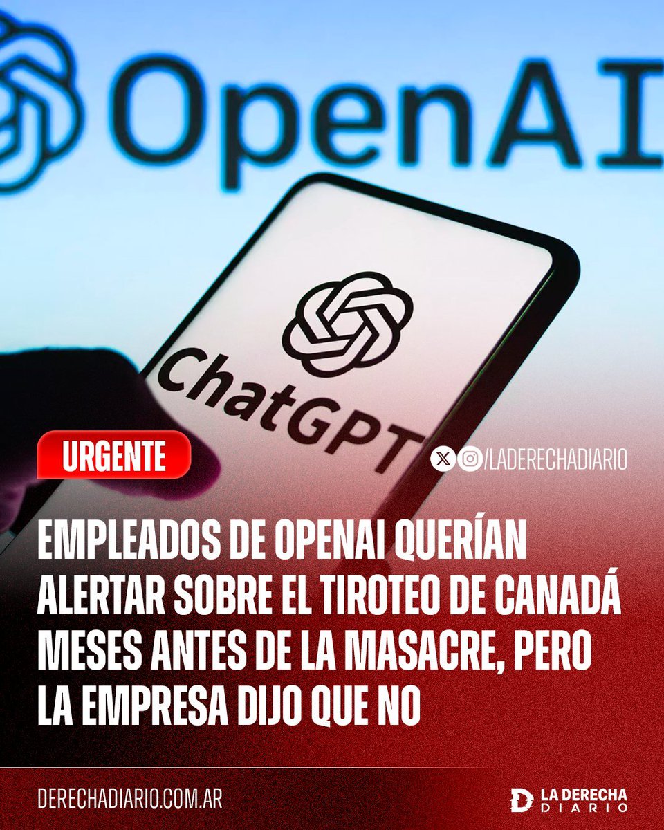Se reveló que los empleados de OpenAI —la creadora de ChatGPT— alertaron a los directivos de la empresa sobre el peligro que representaba el psicópata "transexual" Jesse Strang, aunque los directivos decidieron no denunciar la evidencia a la Policía.