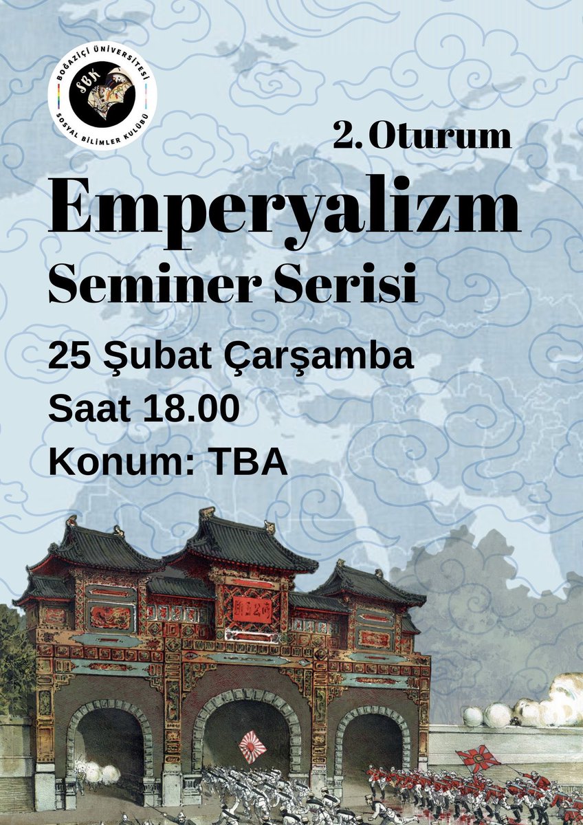 Galatasaray Üniversitesi’nden Dr. Atakan Çiftçi’nin katılımı ile 25 Şubat Çarşamba günü saat 18.00’de “Yeni emperyalizm teorileri. Çin’in emperyalistleşmesi ve alt emperyalizm” başlıklarını konuşacağımız Emperyalizm Seminer Serisi’nin 2. oturumunu gerçekleştireceğiz.