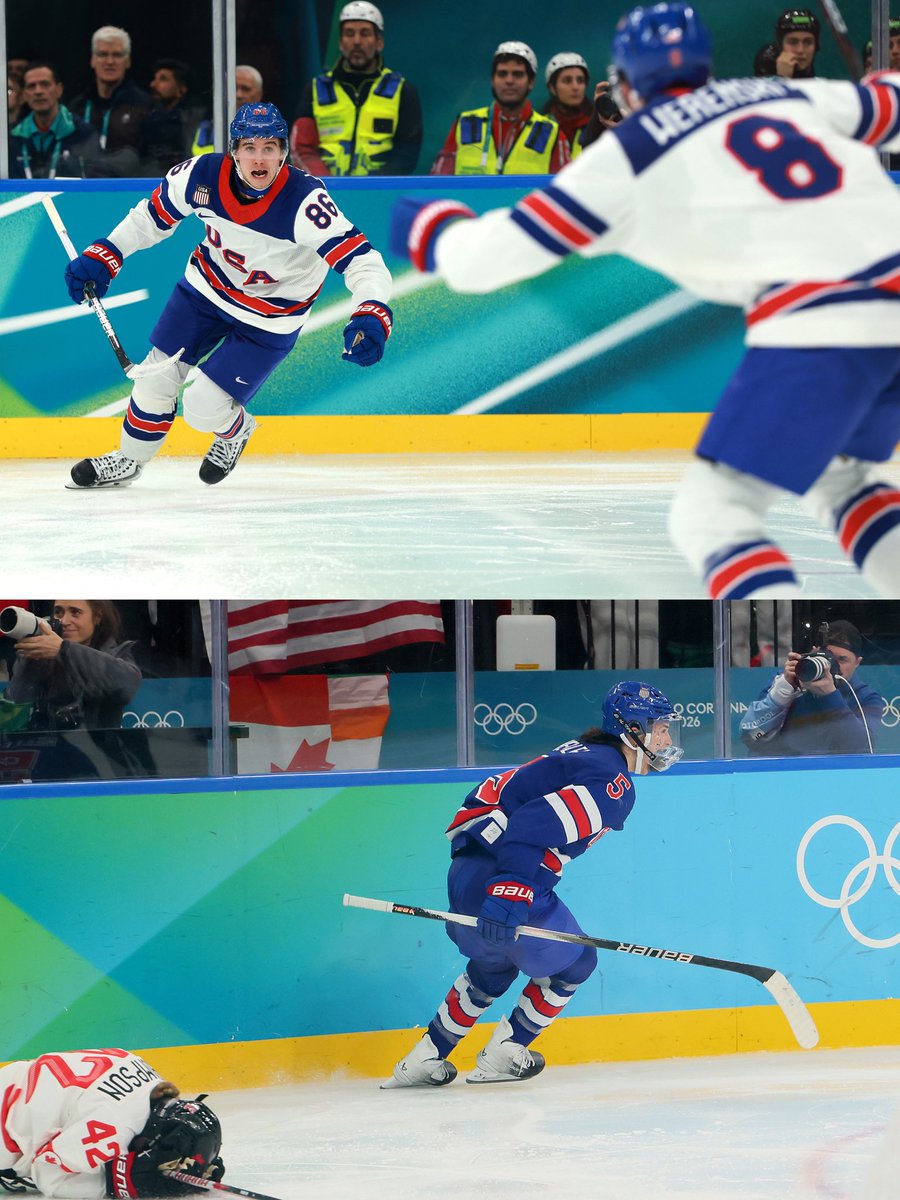 SleeperNHL's tweet photo. 2 GOLDEN GOALS. 2 EPIC CELEBRATIONS. 1 NATION ON TOP 🇺🇸🥇 https://t.co/Ibh7X5Qm83