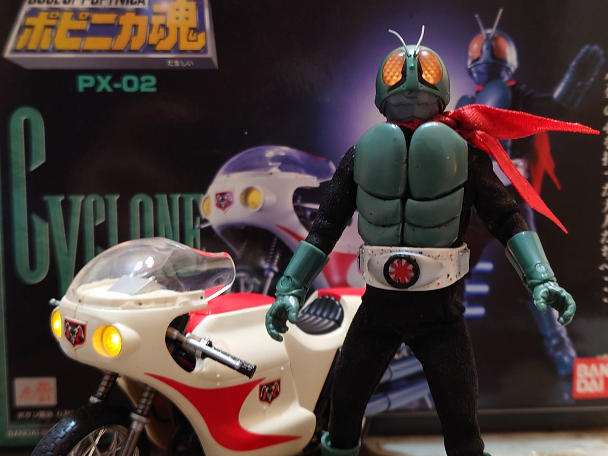 RT @xiR6q2AqumjtTjm: ポピニカ魂サイクロン号 仮面ライダーのスーツの