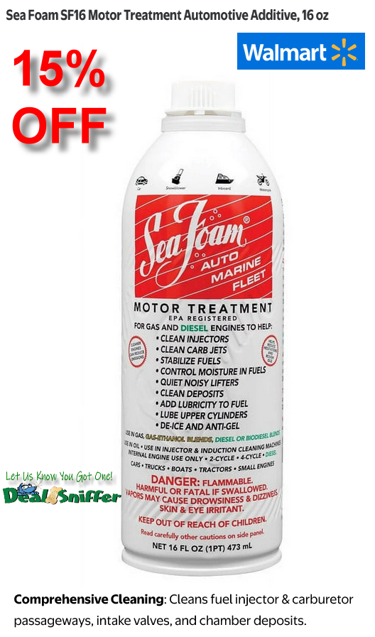 dealsniffer's tweet photo. 👍 15% OFF Sea Foam SF16 Motor Treatment Automotive Additive, 16 oz 🚙
https://t.co/QVEtjRKuAV 🔗
#seafoam #automotive #fueladditives #cars #walmart https://t.co/FirrEJuHtY
