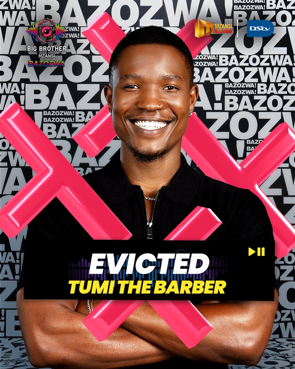 The doors have closed on another journey. 🚪✨Tumi the Barber has just been evicted. 

Tap this link for more about them: tinyurl.com/mty5k7f7

Drop your burning questions for him in the comments.
#Bazozwa #BBMzansiS6