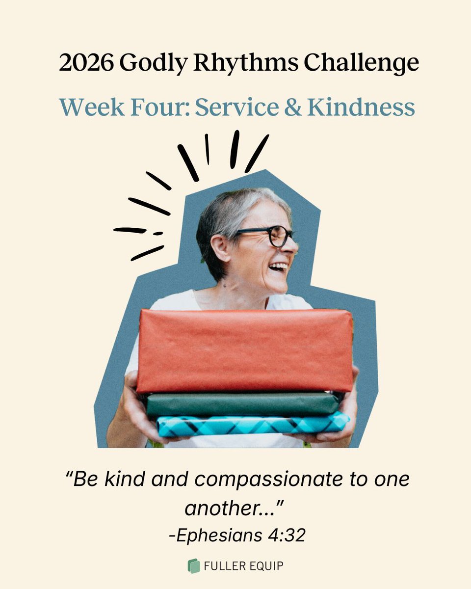 FullerEquip's tweet photo. 🫂 Welcome to Week 4 of the #GodlyRhythmsChallenge! This week, we will focus on the spiritual rhythm of service &amp; kindness. The course this accompanies is now just $5, until this Saturday (2/28).
➡️ Click to join the challenge: https://t.co/32MouCJ0oA https://t.co/ooFRdhmg9a