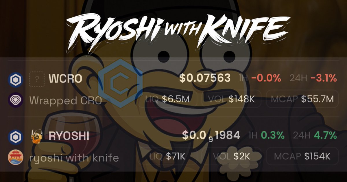 $CRO may be down 

but $RYOSHI is 🆙 🔪