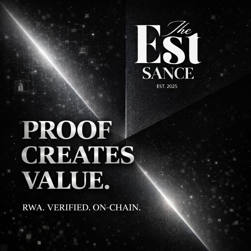 In a world of speculation,
what actually creates value?

Narrative?
Scarcity?
Or proof?

At EST SANCE, value begins with verification.

#Web3 #rwa #blockchain