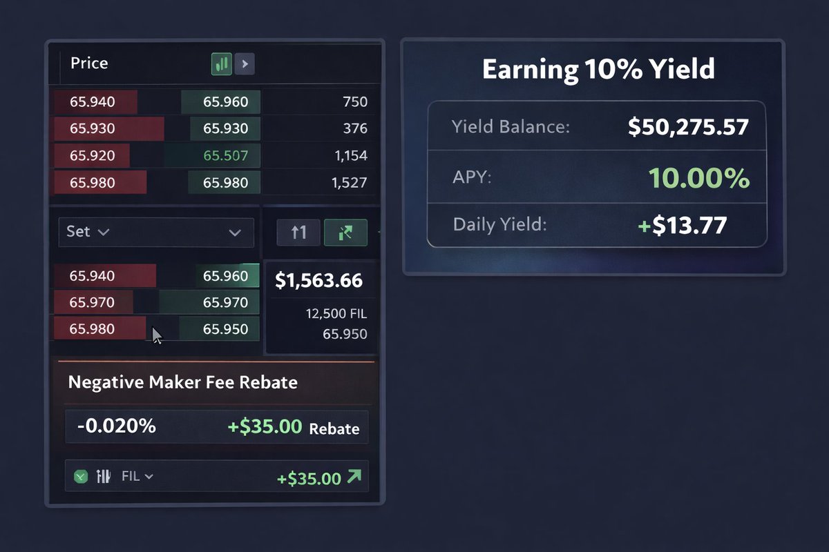 Rex_Scepter's tweet image. My first real trade on @grvt_io was a 12,500 FIL limit sell at 65.950. I remember refreshing the screen expecting to wait, but it filled quickly. Then I noticed the $35 maker rebate added back to my balance. That moment stuck with me. I’m used to paying fees, not earning them.