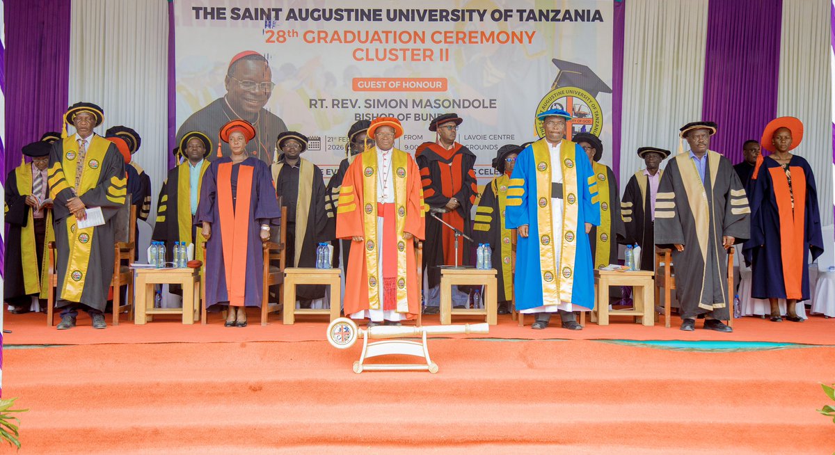 StAugustineoftz's tweet image. #SAUTMwanza 28th Graduation Ceremony- Cluster II:

Congratulations #classof2025 #cluster2 
Welcome to @StAugustineoftz #alumnisociety