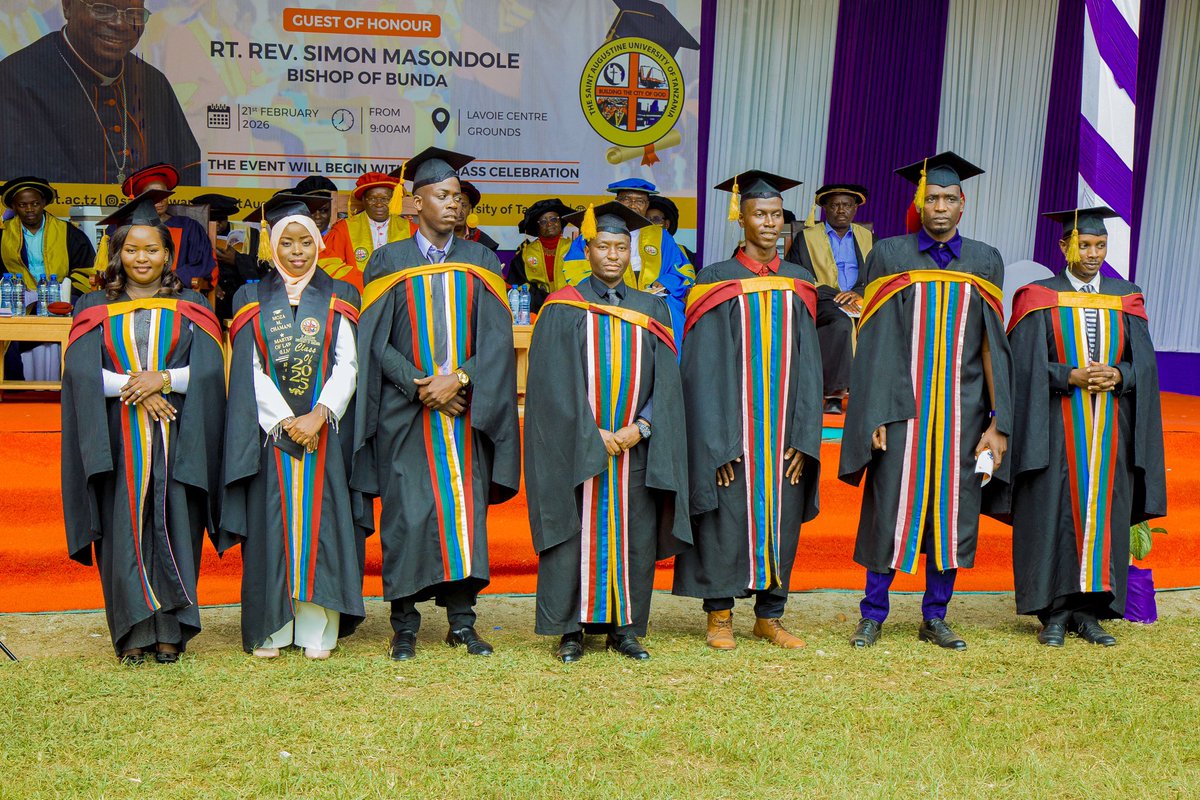 StAugustineoftz's tweet image. #SAUTMwanza 28th Graduation Ceremony- Cluster II:

Congratulations #classof2025 #cluster2 
Welcome to @StAugustineoftz #alumnisociety