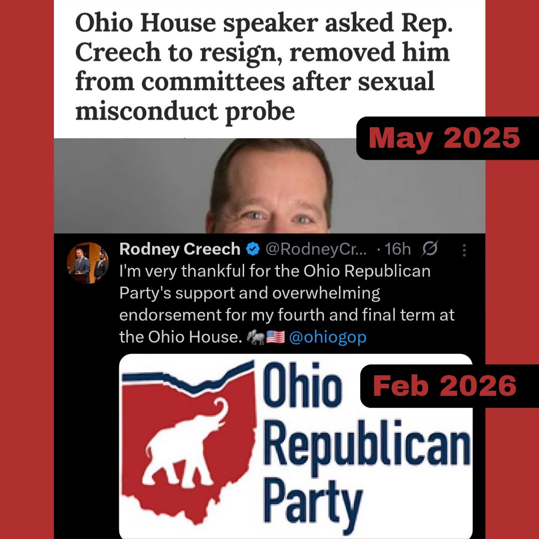 RachelCoyleOhio's tweet photo. This isn't just a few bad apples. It's a pattern from Trump on down. If you vote Republican in 2026, this is what you support https://t.co/5xrftaQfPE