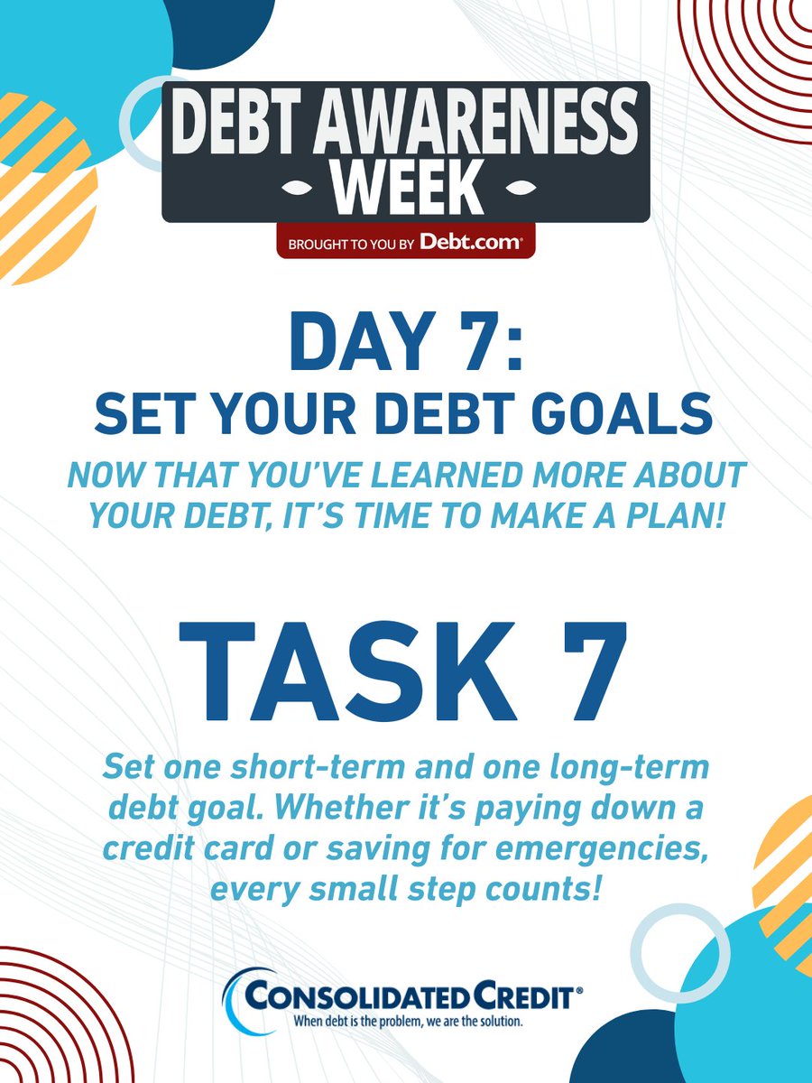ConsolidatedUS's tweet photo. #DebtAwarenessWeek
💳Struggling with Credit Card Debt? Find out which debt relief option works for YOU! Here’s How to Find Relief in 3 Easy Steps:https://t.co/5jwVGlVE2q
#DebtRelief #CreditCardHelp #ConsolidatedCredit #CreditCounseling #DebtManagement #DebtSucks ☎️1-844-450-1789 https://t.co/pFcuLZGbzv