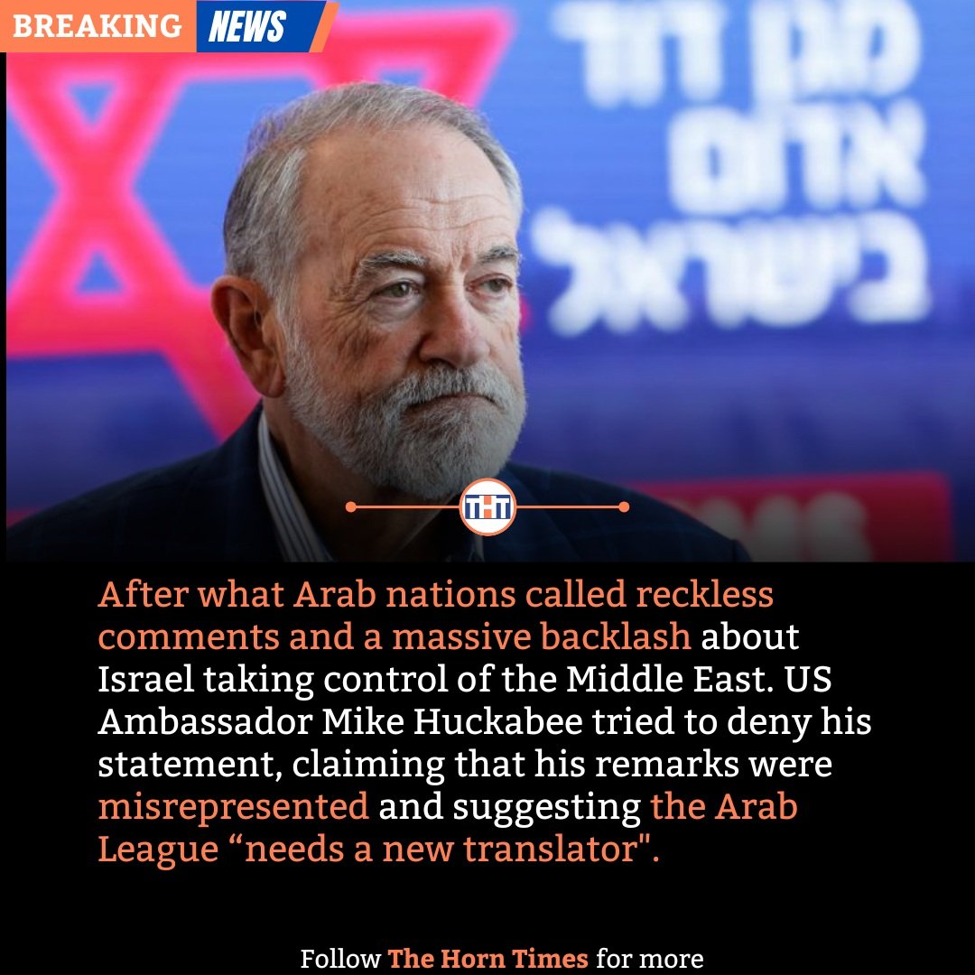 US Ambassador Mike Huckabee faces backlash after saying he’d be “fine” with Israel taking most of the Middle East, later claiming his remarks were misrepresented.

#USA #Israel