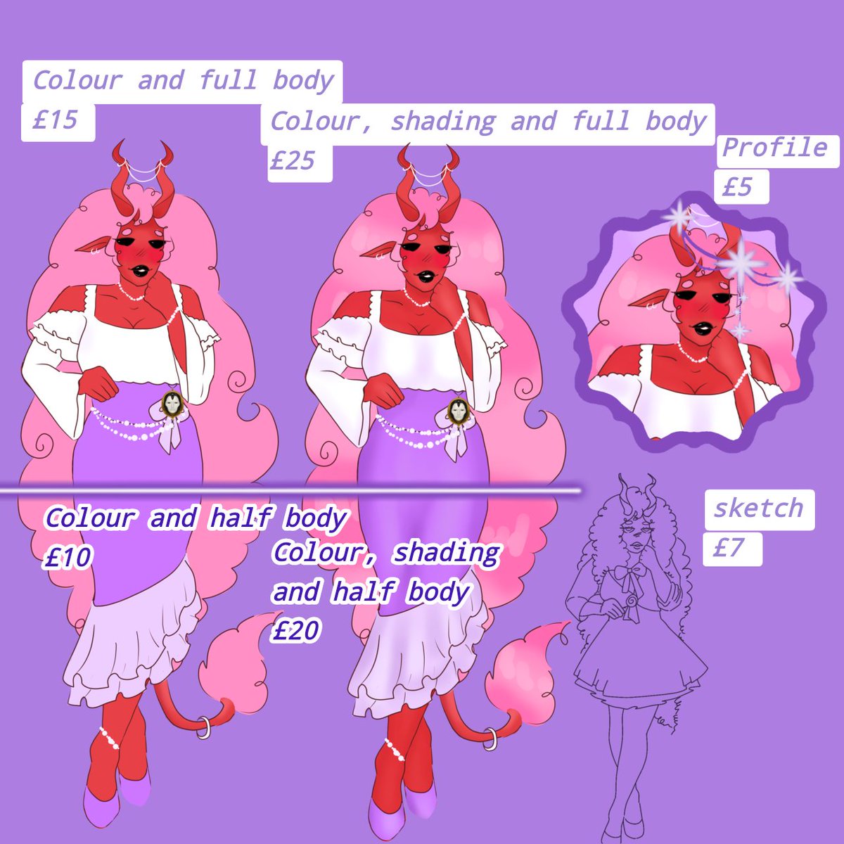 ACowCalledBee's tweet photo. Art commission sheet! Feel free to dm me or message me on kofi! https://t.co/2f0TIbT945