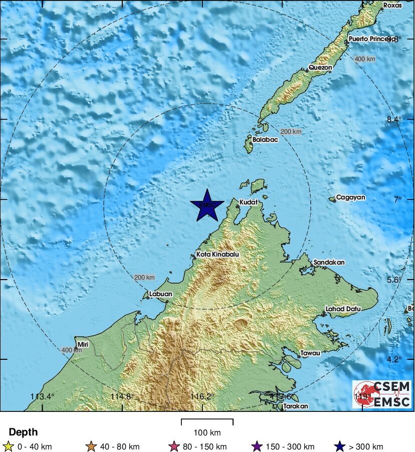BREAKING: Prelim M7.1 earthquake hits Malaysia...
