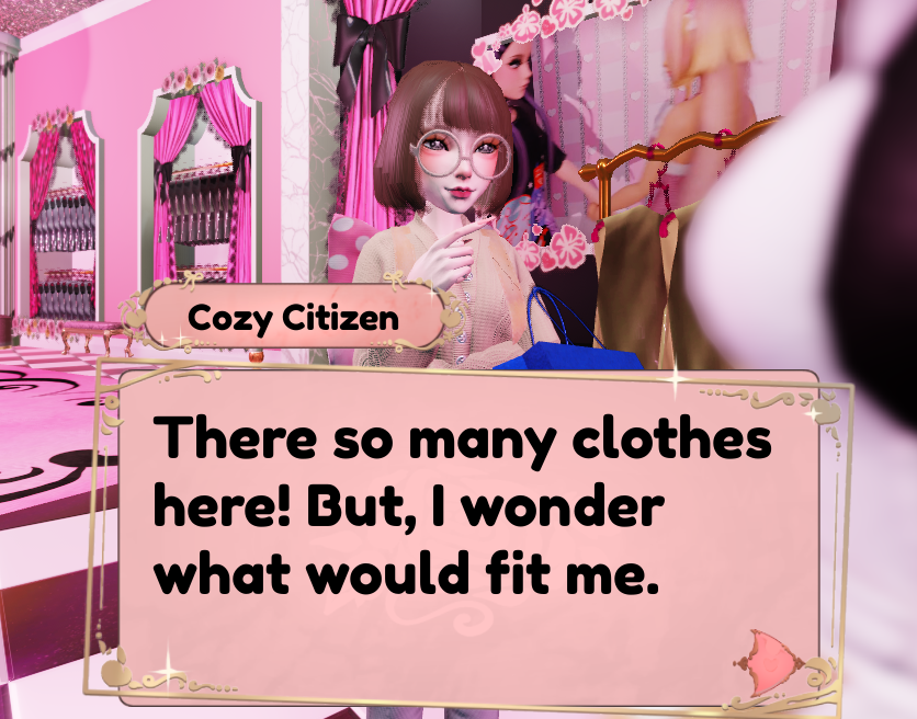 Here's a cute sneak peek of some of the citizens in <a href="/DreamMomoCity/">🌸もも シティ🌸(Momo City)</a>!  You can talk to them and get tips or even find out details about other citizens!