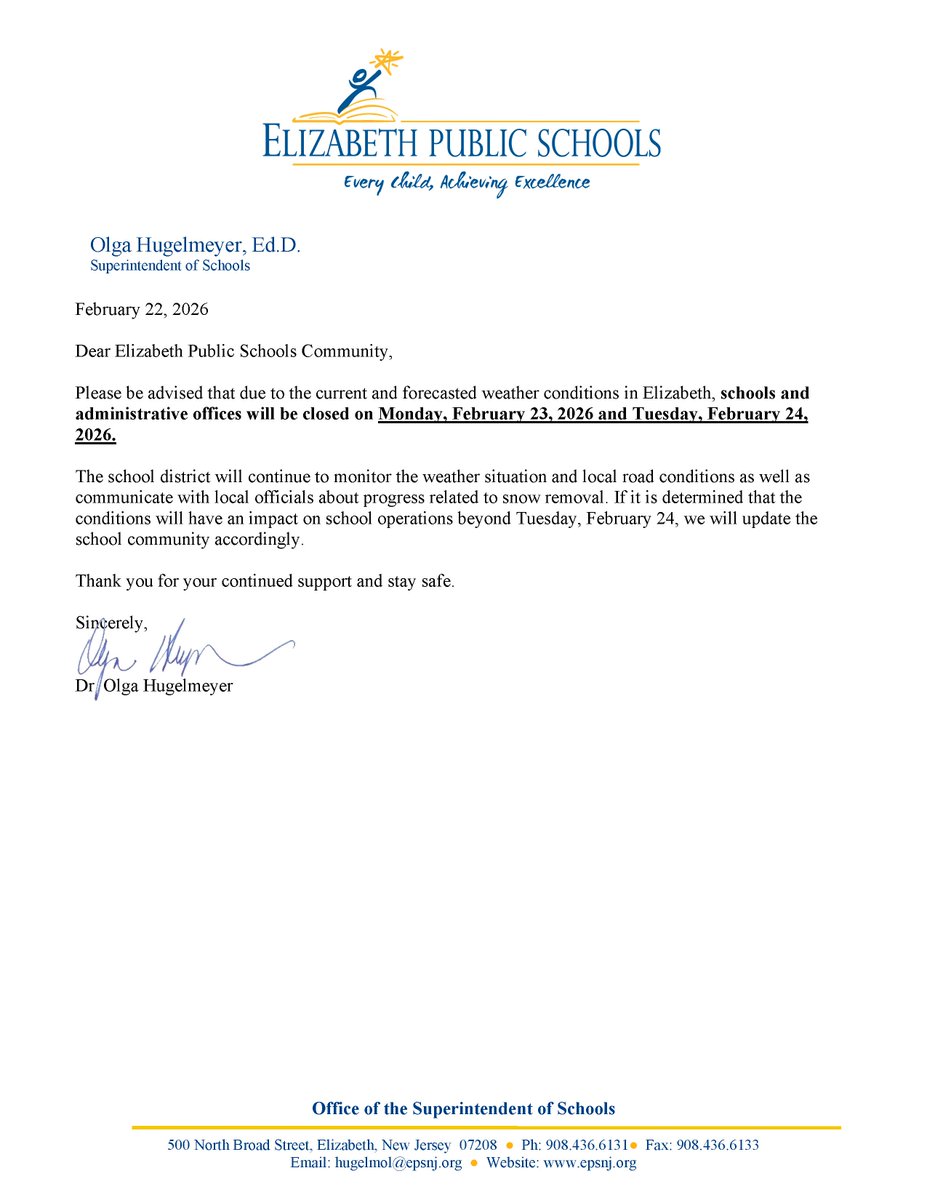 Elizabeth Public Schools tweet media