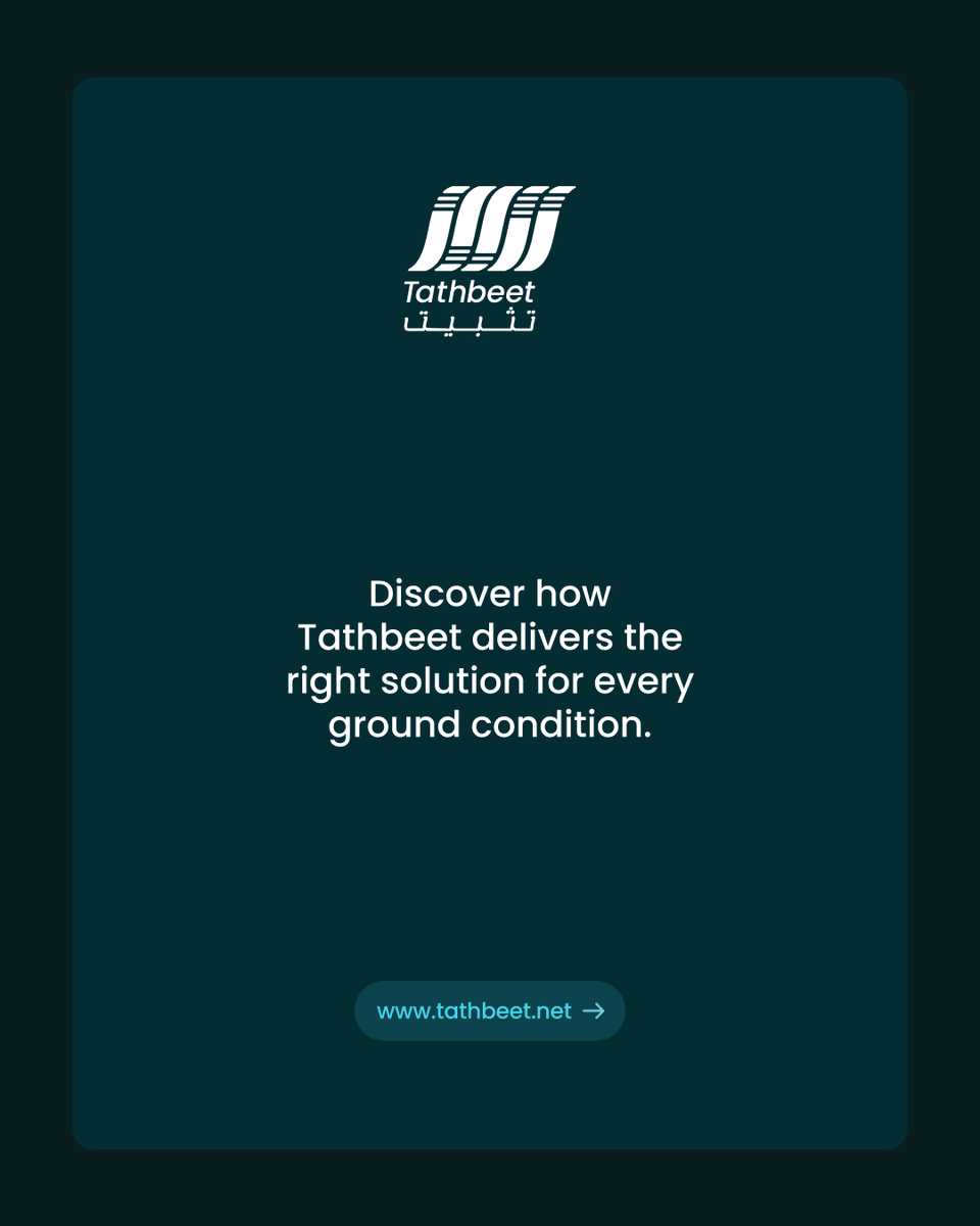 TathbeetCo's tweet photo. Different sites, different solutions. Both keep your ground stable, your choice depends on what moves across it.
Learn more at https://t.co/37Ze9HBZ8H https://t.co/0JbSFkBanG