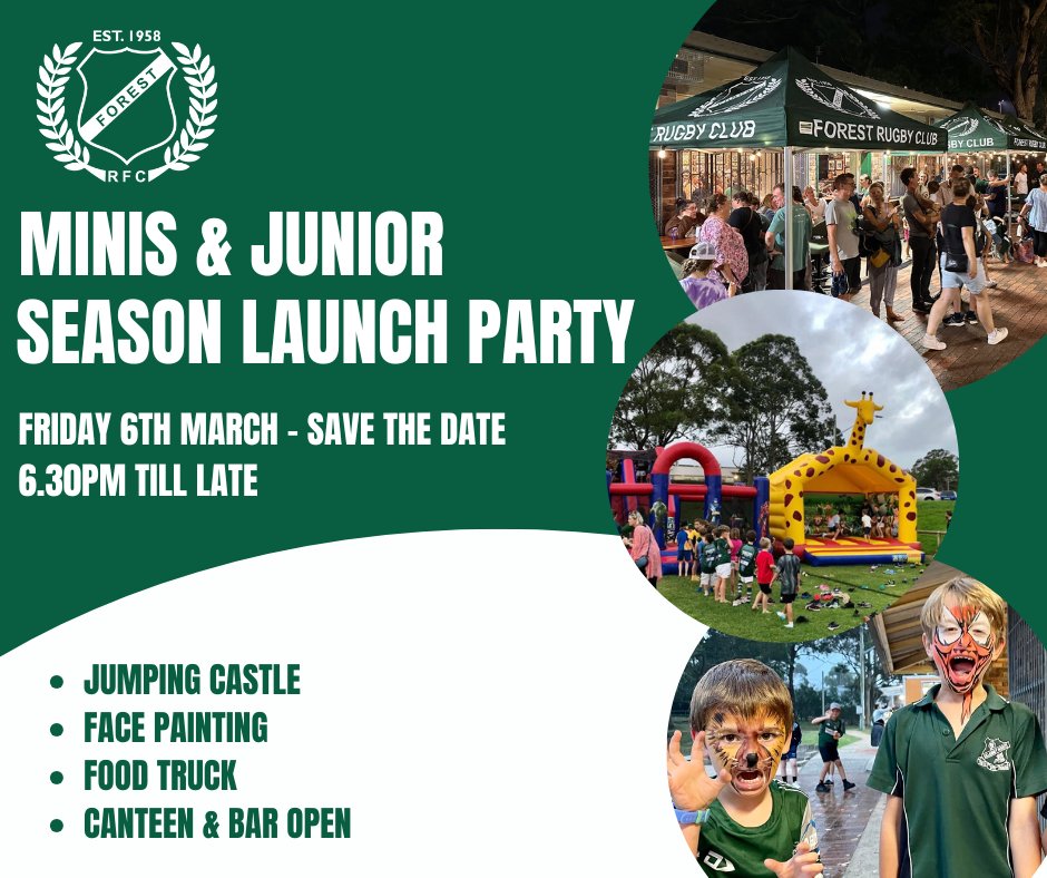 Forest Junior Rugby Season Launch Party - Friday 6th March - mailchi.mp/ffa3090511ff/j…