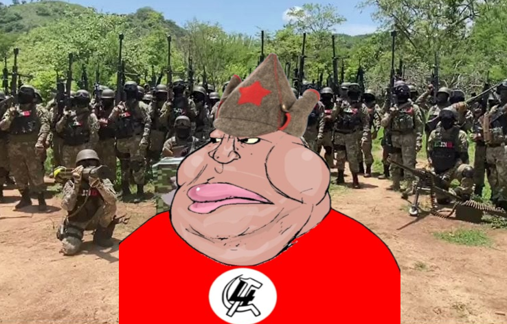 Having to flee from Stalin's Fascist State, Trotsky realized that Lenin's Revolution could only be achieved in the Aztec Empire of Mexico.

The Cartel leading the charge against the Judeo-Bourgeois Mexican State aim to revive the Aztec Temple and resurrect Lenin.

Hail CJNG.