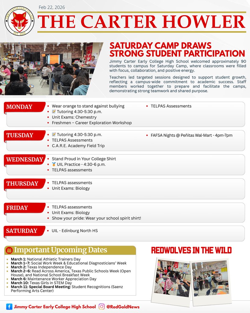 Jimmy Carter Early College H.S. at La Joya ISD tweet media