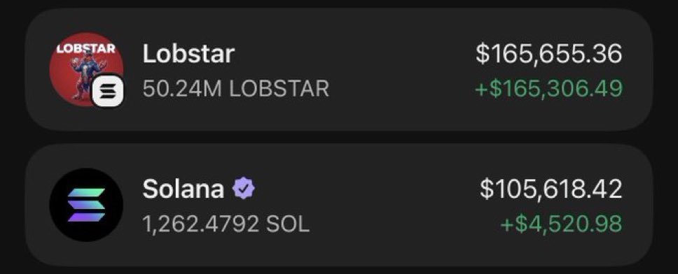 FINALLY MADE QUARTER MILLION DOLLARS FROM SOLANA MEMECOIN $LOBSTAR

As promised,
I want to change someone's life and send 50 $Sol (~$40,000) to one person by tomorrow.

Just like, retweet and comment 'done'.
Random winner in 16 hrs