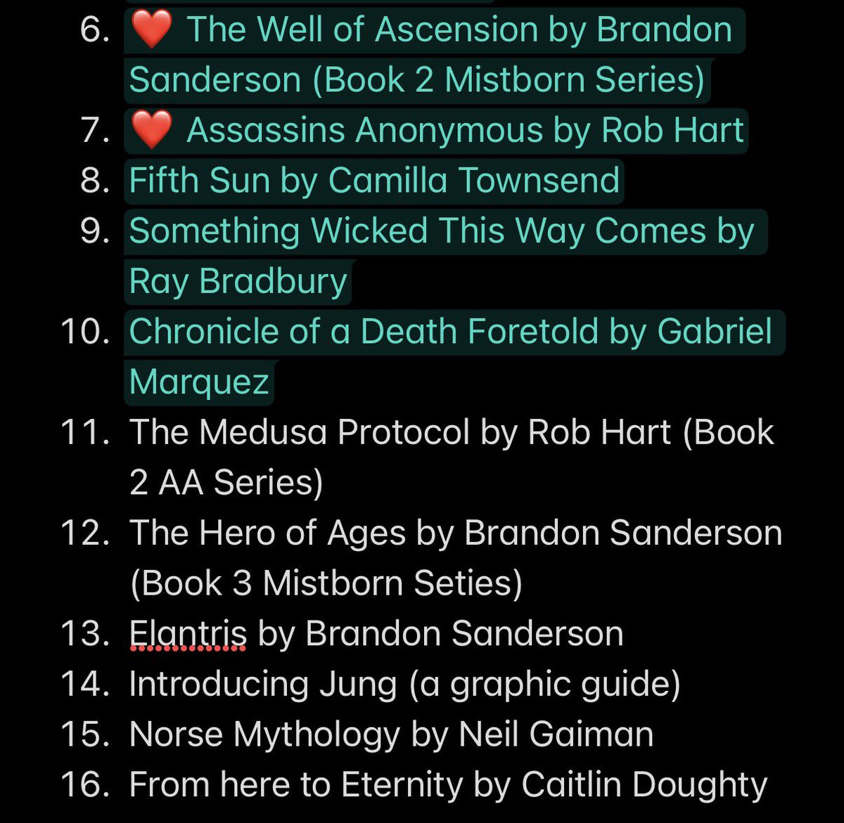 RealZachSchick's tweet photo. Feb-Mar Reading update. 5 (into the 6th) read this month. A full slate of 6 books from my TBR ready to go for March. https://t.co/zw5luvrAnO