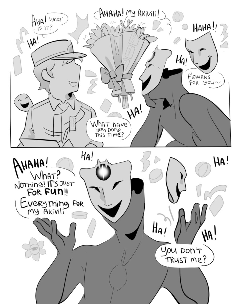 _mpils's tweet image. #akivili #ahavili #aha 

silly comic and flowers 🌼