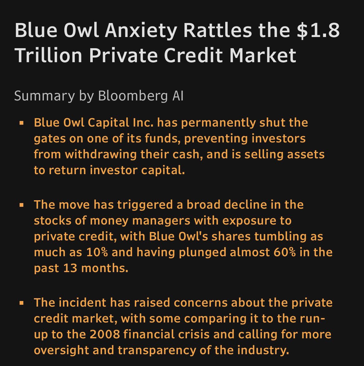 Private Credit ⛔️